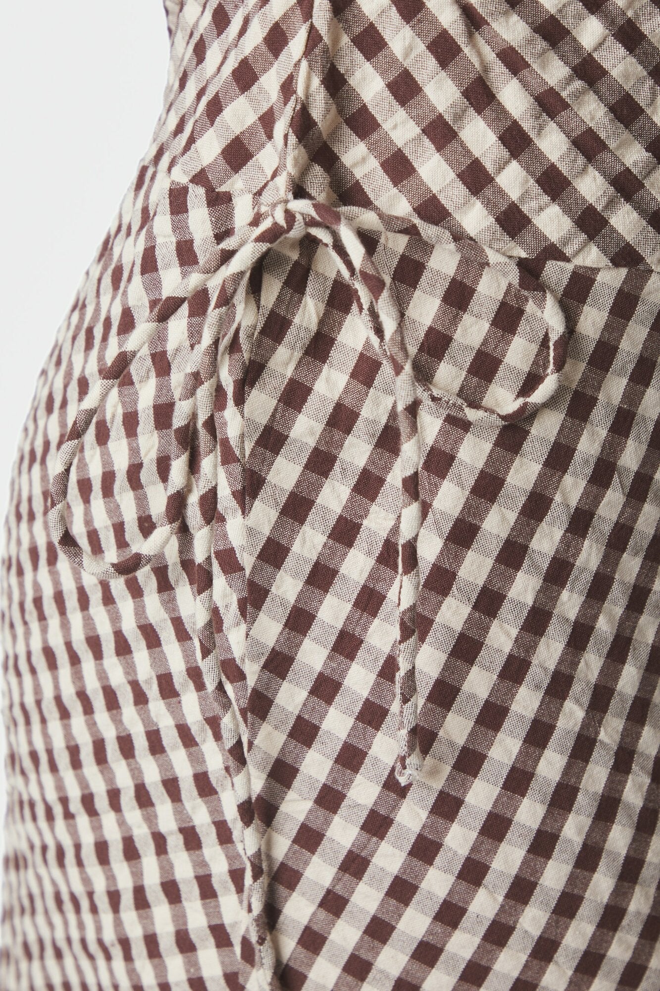 Saxton Check kjole - brun